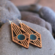 Load image into Gallery viewer, Diamond Zia Earrings in Cherry & Turquoise