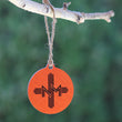 Load image into Gallery viewer, Sunset Orange Zia Wood Ornament