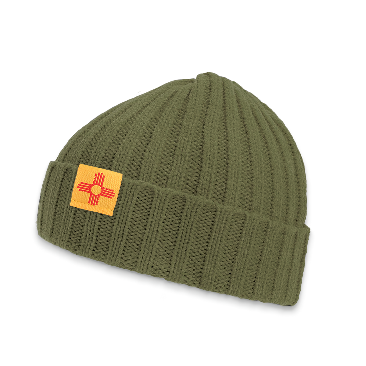 Zia Tag Cable Knit Beanie