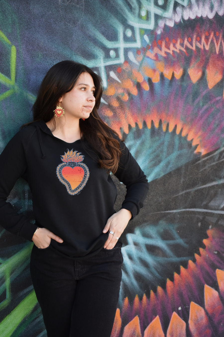 Women's Sacred Heart Fleece Pullover