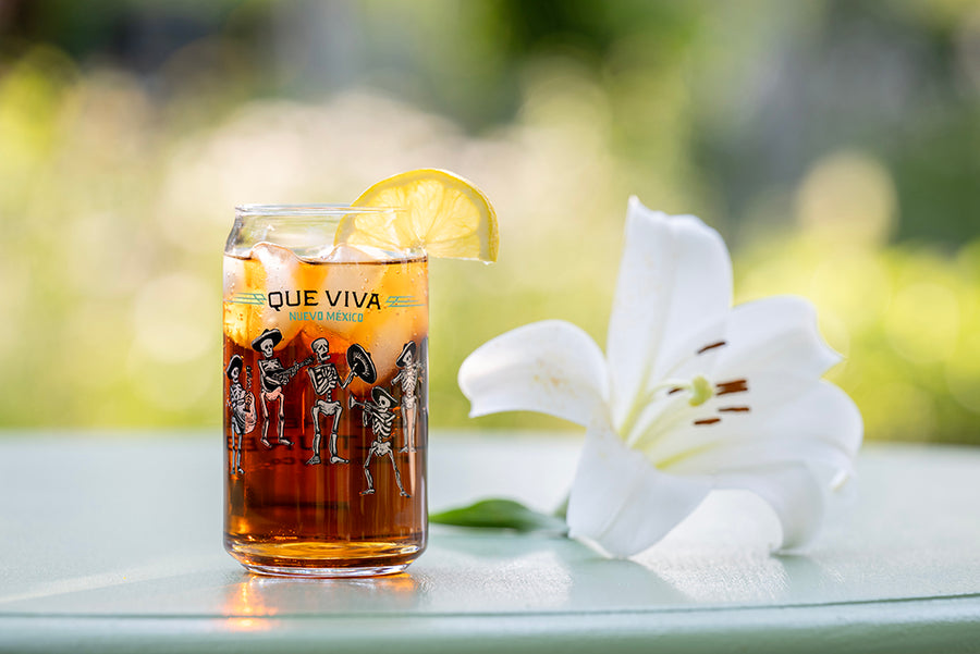 Mariachi Skeleton Band Soda Can Glass