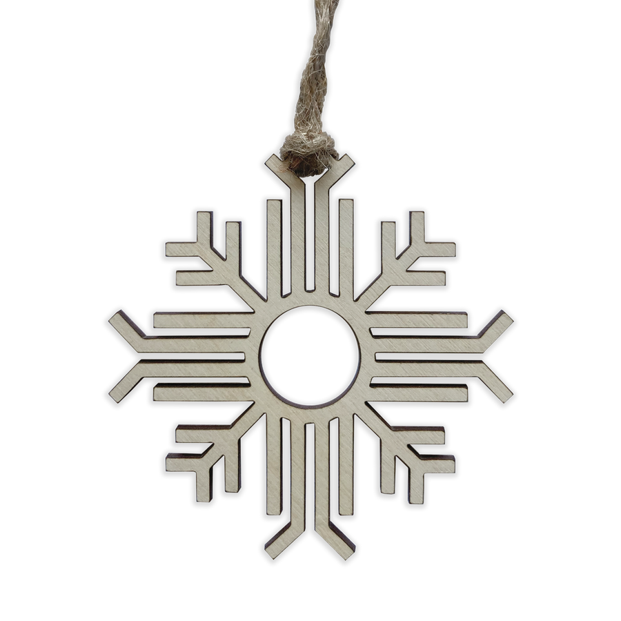 Snowflake Zia Wood Ornament