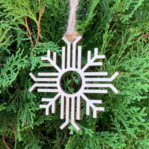 Snowflake Zia Wood Ornament