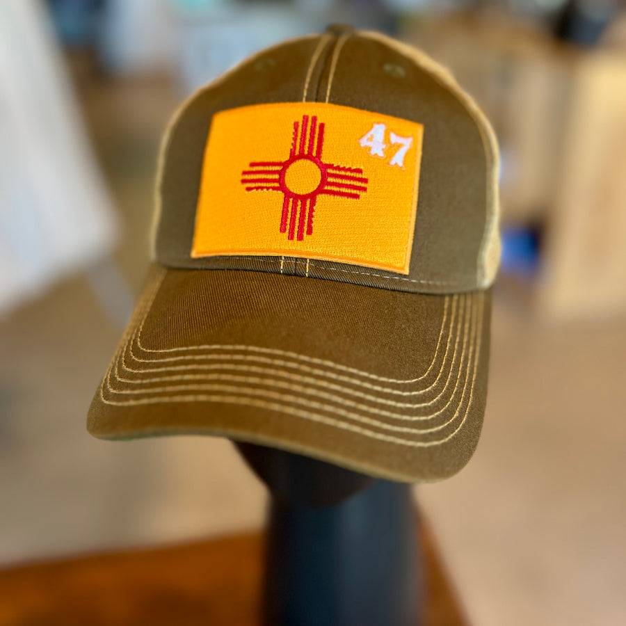 Zia Flag Patch Trucker Hat