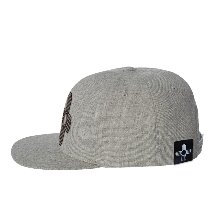 Zia Leather Patch Flatbill Hat