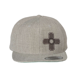 Zia Leather Patch Flatbill Hat