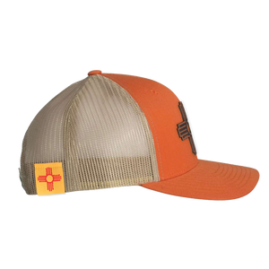 Zia Leather Patch Mid Profile Hat