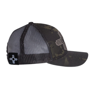 Zia Leather Patch Mid Profile Hat