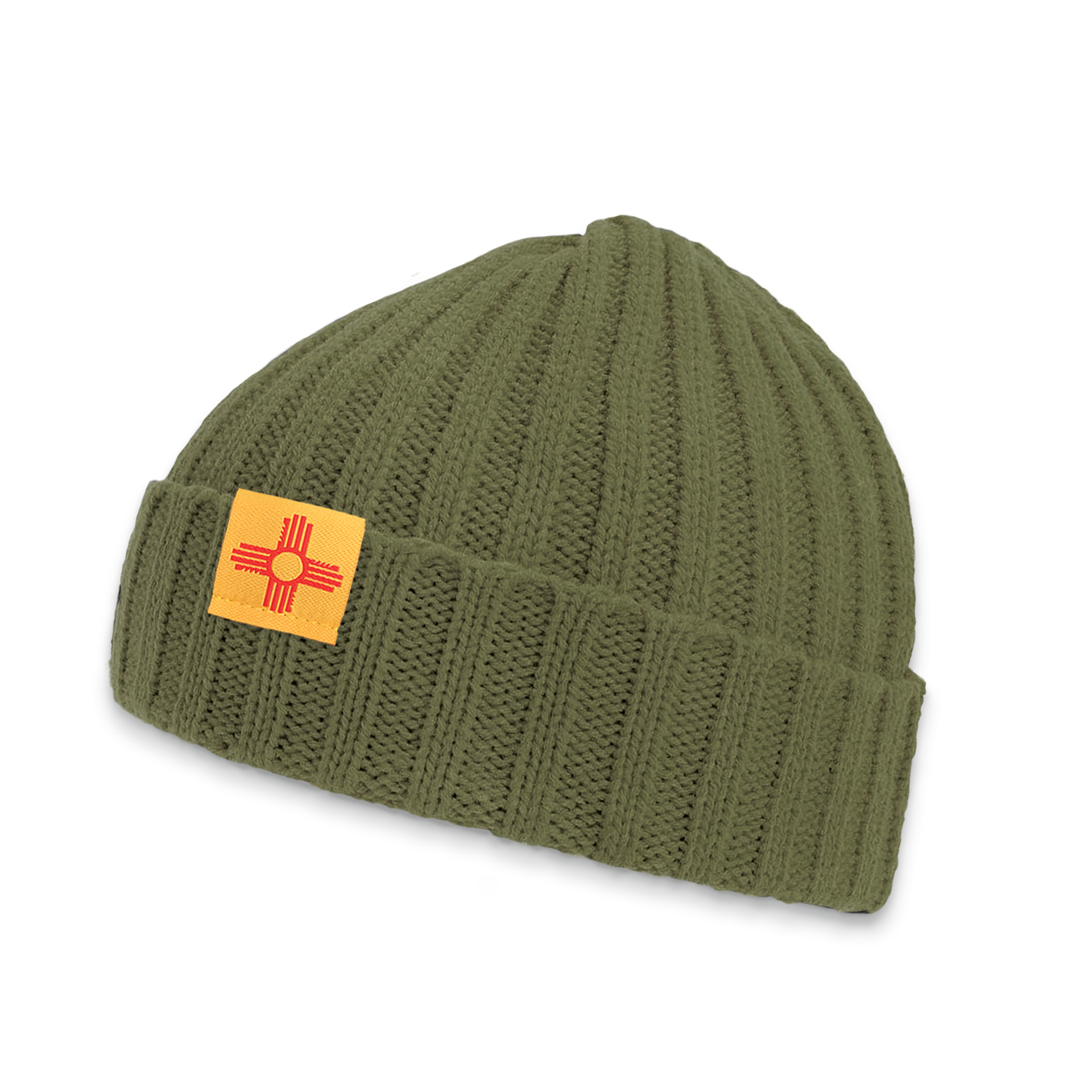 人気の贈り物が Zia-Tag-Cable-Knit-Beanie- 帽子